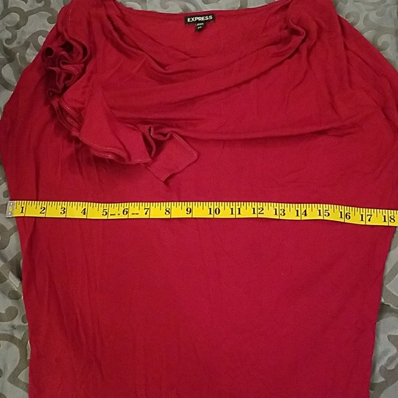 Express Women's Red Ruffles Top XS - Picture 4 of 7